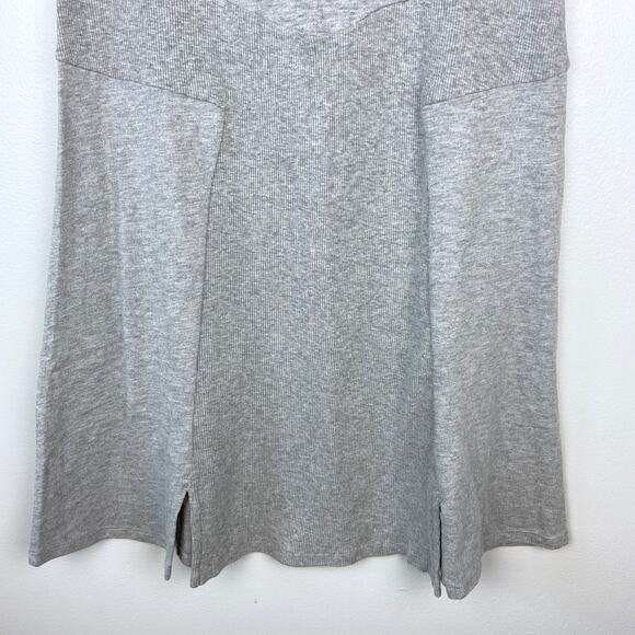 Soft Surroundings Gray Dress Short Sleeve Flare Skirt Cotton Size Medium Petite - Picture 7 of 12